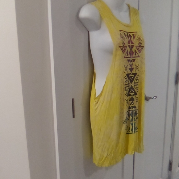 Cute Oversized Tank Top Dress Aztec Tribal Print - Picture 2 of 12